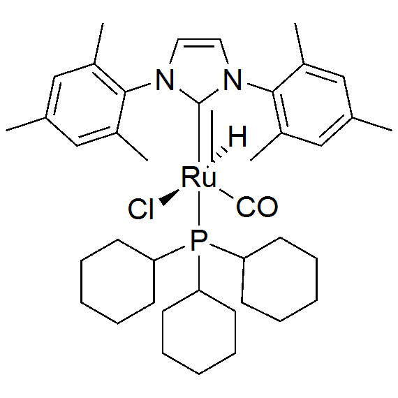 钌, 羰基氯[1,3-二氢-1,3-双(2,4,6-三甲基苯基)-2H-咪唑-2-亚基]氢(三环己基膦)，RuHCl(CO)(PCy3)(IMes)